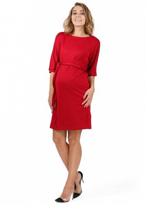 Платье "Гретхен" для беременных; цвет: красный (aw17)