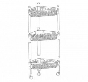 М-пластика Полка угловая 3-х секции