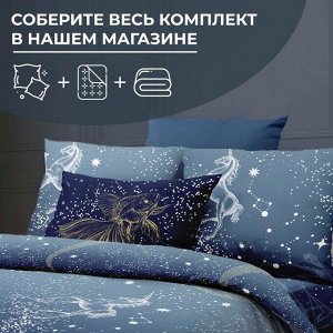 Простыня на резинке 140*200 см, перкаль, борт 25 см (Млечный путь)