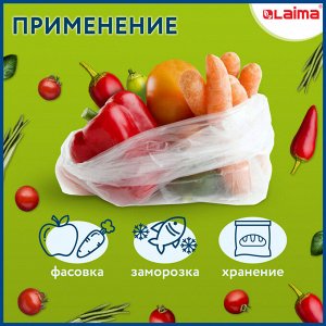 Пакеты фасовочные 24*32см КОМПЛЕКТ 400шт., ПНД 9мкм, рулон без втулки, LAIMA, 608528