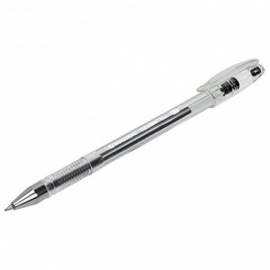 Ручка гелевая BRAUBERG "EXTRA", ЧЕРНАЯ, корпус прозрачный, узел 0,5мм, линия 0,35мм, 143900