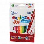 Фломастеры CARIOCA (Италия) &quot;Joy&quot;, 12 цветов, суперсмываемые, вентилируемый колпачок, картонная коробка, 40614