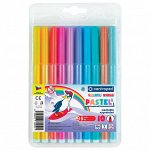 Фломастеры ПАСТЕЛЬНЫЕ 10 ЦВЕТОВ CENTROPEN &quot;Colour World Pastel&quot;, смываемые, 7550/10TP, ш/к 44720