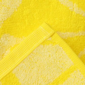 Полотенце махровое Lemon color 70х130см, цв.желтый, 360г/м, хлопок 100%