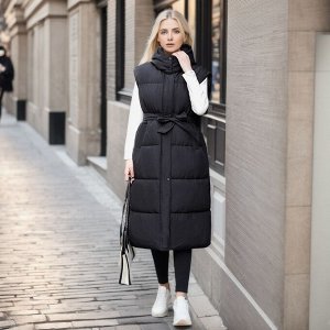 Жилетка женская удлиненная, утепленная