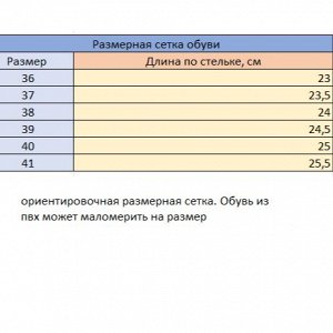 Размерная сетка