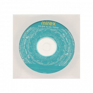 Диск CD-RW Mirex, 4-12x, 700 Мб, конверт, 1 шт