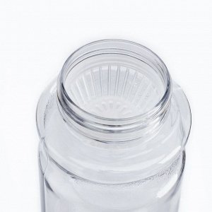 Бутылка для воды спортивная Portable, прозрачная, 1.3 л.