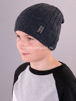 Шапка вязаная, подклад флис