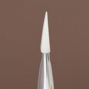 Кисть для масок «SILVER», силиконовая, с лопаткой, 14 (+/- 1) см, цвет серебристый/белый