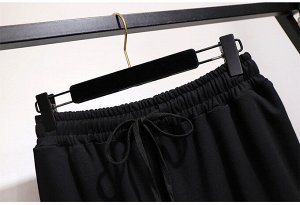 Женский костюм (худи + штаны, цвет черный)