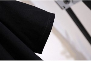 Женский костюм (футболка + штаны, цвет черный)