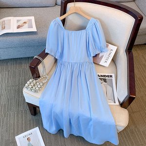 Женское платье, цвет голубой