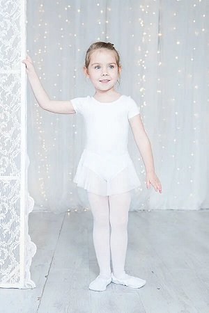 Купальник гимнастический, белый