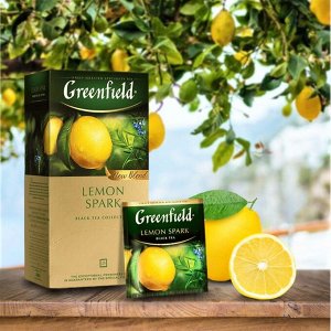 Greenfield Гринфилд чай - 25 пак.  Лимон, черный