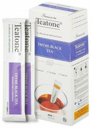 Чай Teaton с чабрецом, черный 15 стиков х 1,8гр