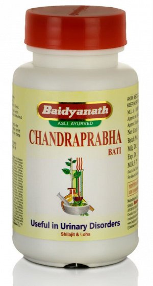 Baidyanath Ayurveda Chandraprabha Vati / Байдианат Чандрапрабха вати 80таб.