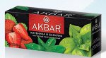Чай Акбар Клубника и базилик черный 25пак х 1,5гр