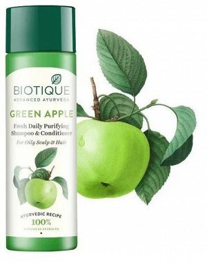 Bio Green Apple Fresh Daily Purifying Shampoo & Conditioner/Биотик Био шампунь И Кондиционер Зеленое Яблоко