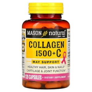 Mason Natural, Коллаген 1500 + витамин C, 120 кап