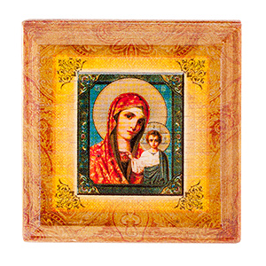 Икона Божьей Матери, магнит, дерево, лаковая миниатюра