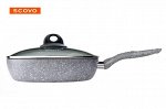 СОТЕЙНИК SCOVO STONE PAN, 24 СМ, С КРЫШКОЙ