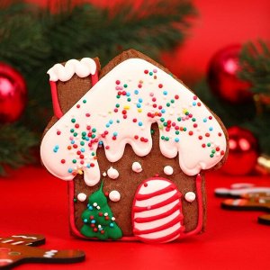 Новогоднее печенье медовое "Зимние фигурки", МИКС, 60 г