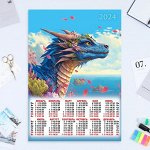 Календарь листовой &quot;Символ года - 6&quot; 2024 год, 42х60 см, А2