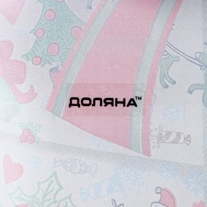 Блюдо сервировочное Доляна «Подарок. С Новым Годом», 15.5x17.3 см, стекло