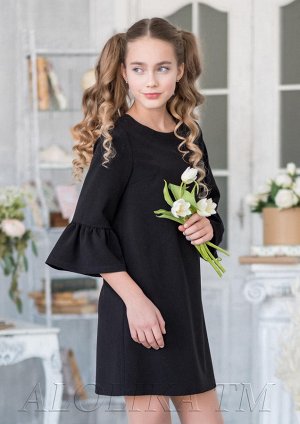 ALOLIKA Платье школьное Романа, цвет черный. РАСПРОДАЖА