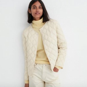UNIQLO - стеганая куртка на кнопках - 01 OFF WHITE