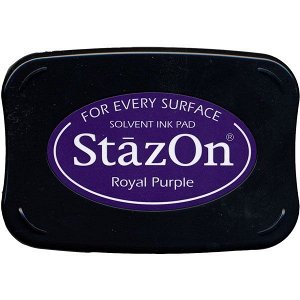 Подушечка чернильная Tsukineko "StazOn" 96*67 мм, цвет: королевский фиолетовый