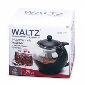 Заварник (чайник) WALTZ / ЛАЙМА "БЕРГАМОТ", 1,25 л, стекло/п