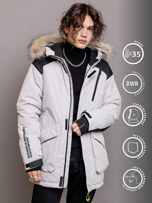 Парка. Цвет: Светло серый