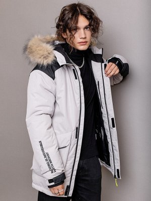 Парка. Цвет: Светло серый