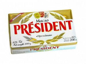 Масло несоленое ТМ" Президент" 82,5%