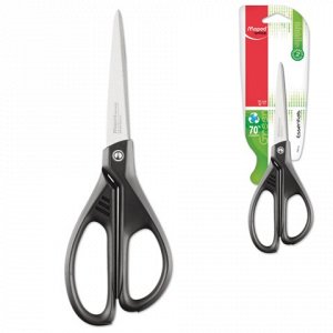 Ножницы MAPED (Франция) "Essentials Green", 210мм, черные, э