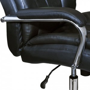 Кресло офисное BRABIX Amadeus EX-507, экокожа, хром, черное,