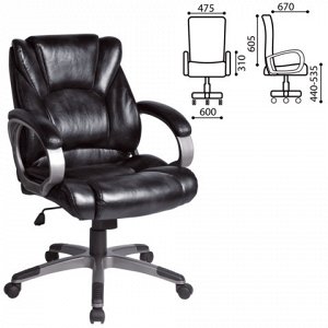 Кресло офисное BRABIX Eldorado EX-504, экокожа, черное, 5308