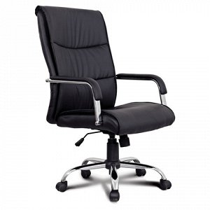 Кресло офисное BRABIX Space EX-508, экокожа, хром, черное, 5