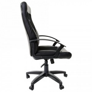Кресло офисное BRABIX Trust EX-535, экокожа черная, ткань че