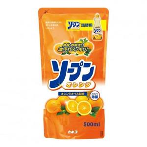 Жидкость для мытья посуды "Kaneyo - сладкий апельсин", 500 мл (сменная упаковка)