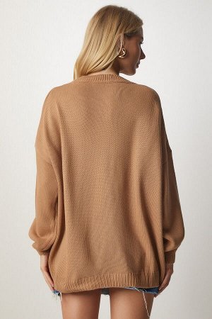 Женский базовый трикотажный свитер с карманами для печенья MX00125
