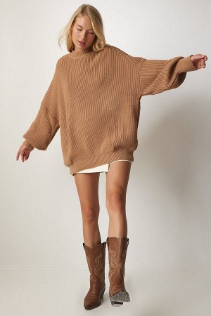 Женский базовый трикотажный свитер Biscuit Oversize mx00126