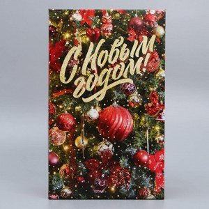 Коробка новогодняя подарочная «Ёлочные игрушки», 32.5 х 20 х 12.5 см