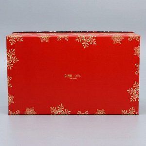 Коробка новогодняя подарочная «Ёлочные игрушки», 32.5 х 20 х 12.5 см