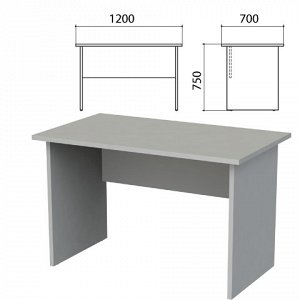 Стол письменный "Этюд" (ш1200*г700*в750 мм), серый 03, 40002