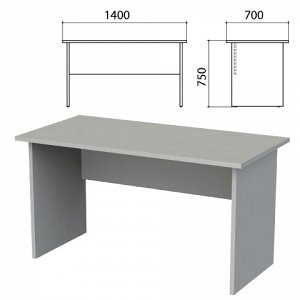 Стол письменный "Этюд" (ш1400*г700*в750 мм), серый 03, 40002
