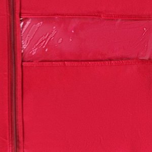 Чехол для одежды, с окном 100х60 см, цвет бордовый