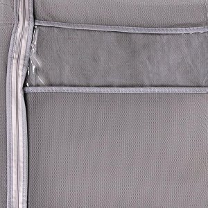 Чехол для одежды с окном 100х60 см, цвет серый